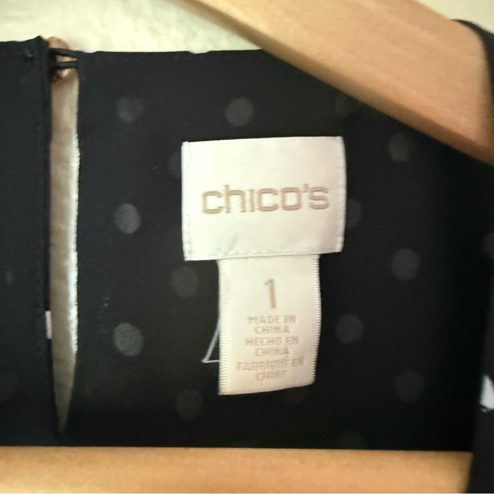 ❇️Chico's Black and White Polka Dot Sleeveless Tank 2 for $22❇️ - Picture 2 of 3